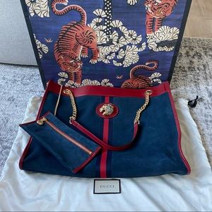 Gucci Rajah Suede Tote
